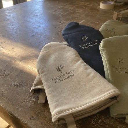 Custom oven mitts for small business