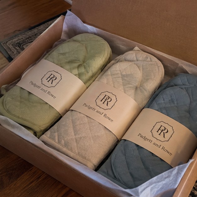 Personalized oven mitts — customer photo